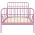 Estructura de cama extensible metal rosa 80x130/200