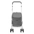 Cochecito para perros plegable tela lino gris 100x49x96