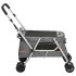 Cochecito para perros plegable tela lino gris 100x49x96