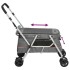 Cochecito para perros plegable tela lino gris 100x49x96
