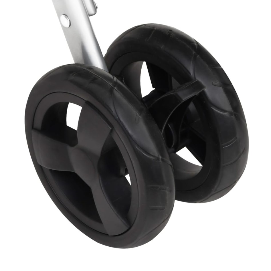 Cochecito para perros plegable tela lino gris 100x49x96