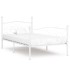 Estructura de cama con somier metal blanco 90x200