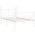 Estructura de cama con somier metal blanco 90x200