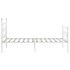 Estructura de cama con somier metal blanco 90x200