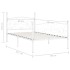 Estructura de cama con somier metal blanco 90x200