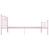 Estructura de cama de metal rosa 140x200