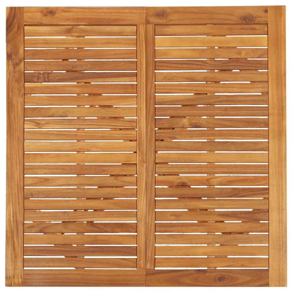 Mesa de jardín madera maciza de acacia 110x110x75