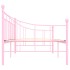 Estructura de cama de metal rosa 90x200