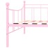 Estructura de cama de metal rosa 90x200