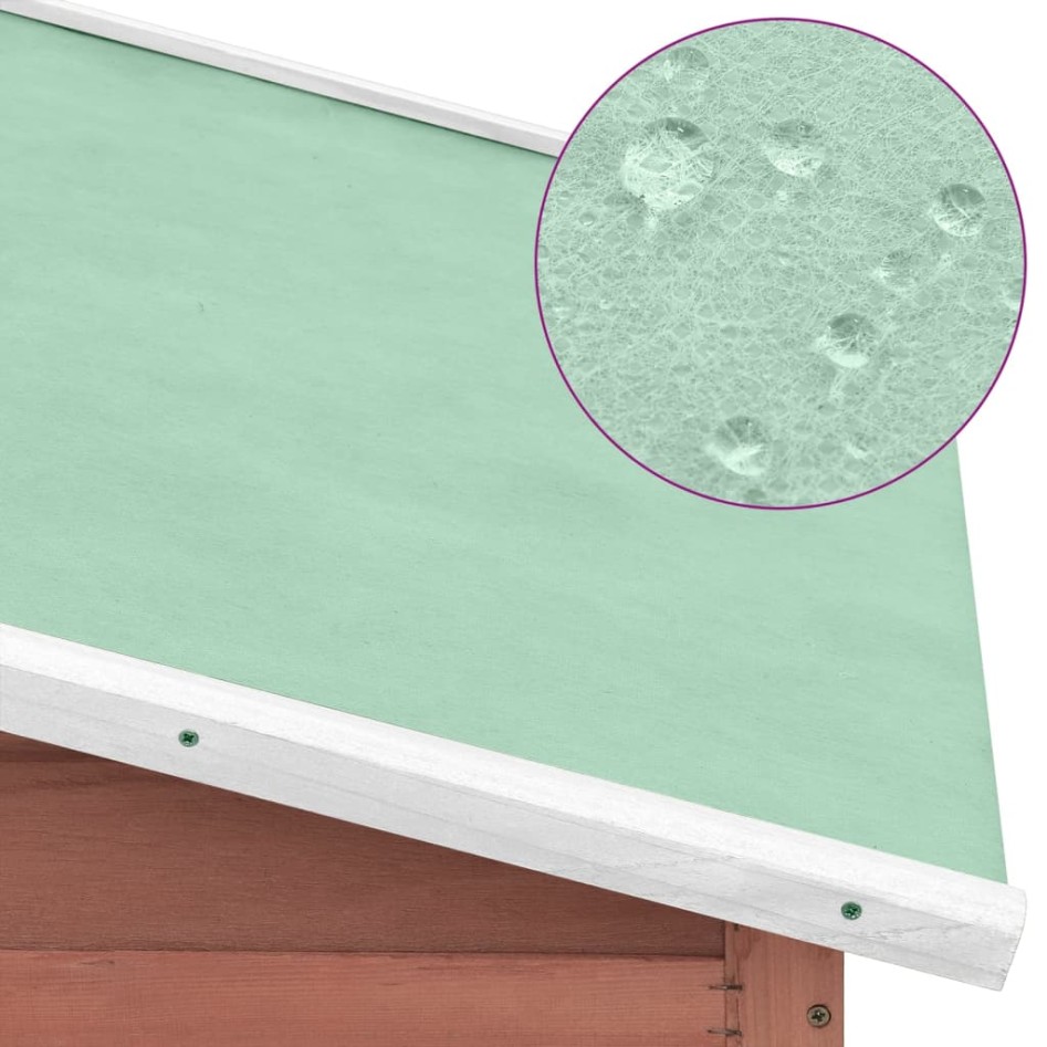 Gallinero con ponedero madera maciza abeto color moca y