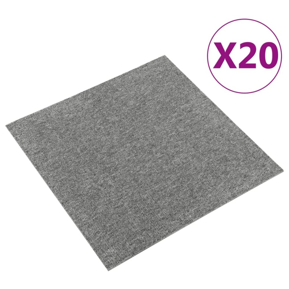 Baldosas de suelo de moqueta 20 uds 5 m² 50x50 cm