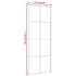 Puerta corredera aluminio y vidrio ESG negra 76x205