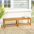 Banco de jardín madera maciza de acacia 150x35x45