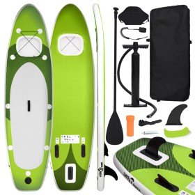 Set de tabla de paddle surf hinchable verde 360x81x10