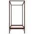 Cama con dosel de madera maciza de pino marrón oscuro 90x200