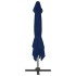 Sombrilla voladiza con poste de aluminio azul celeste 3x3