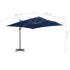 Sombrilla voladiza con poste de aluminio azul celeste 3x3