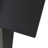 Mesa de comedor de jardín acero y vidrio negra 80x80x74