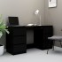 Escritorio de madera contrachapada negro 140x50x77