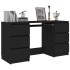 Escritorio de madera contrachapada negro 140x50x77