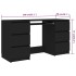 Escritorio de madera contrachapada negro 140x50x77