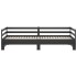 Sofá cama extraíble madera maciza de pino negro 2x(90x200)