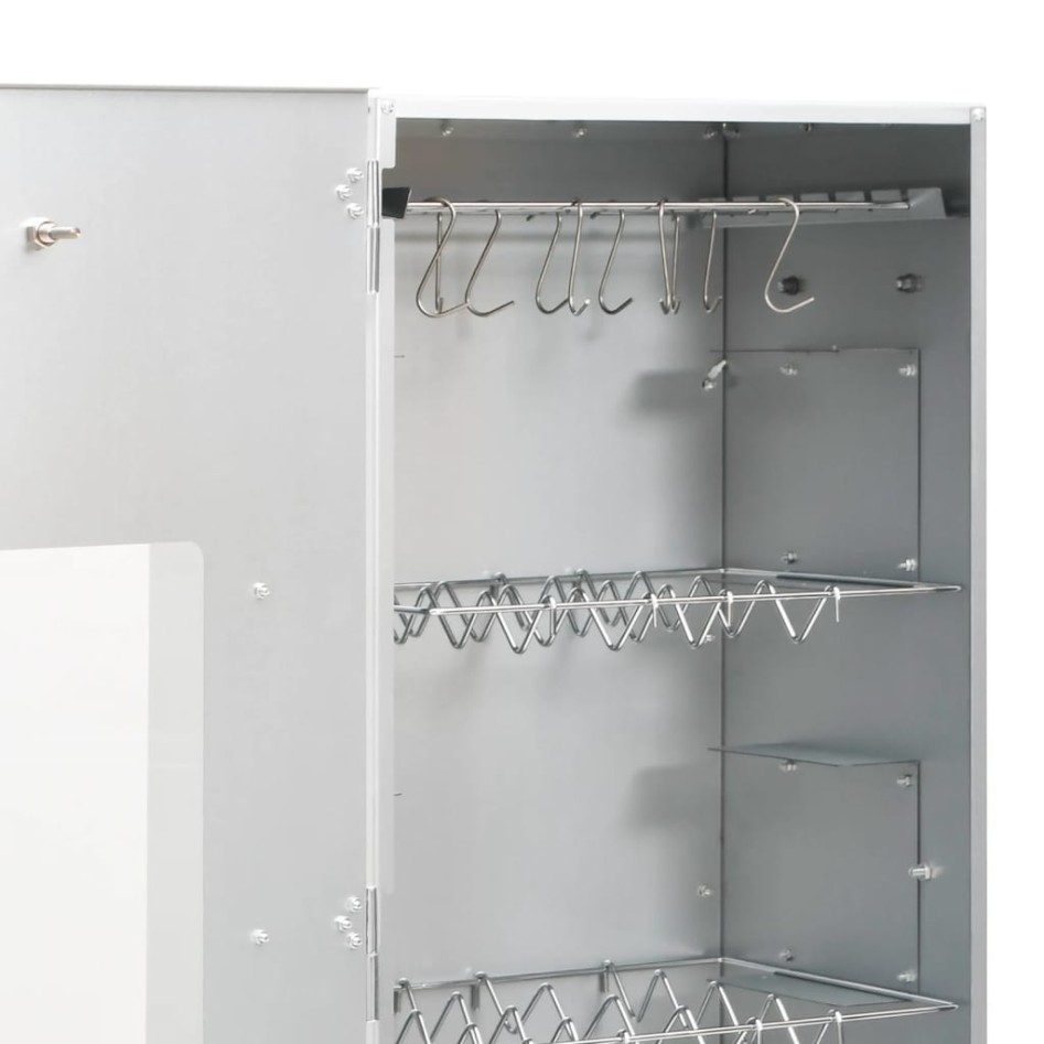 Horno ahumador astillas madera acero galvanizado 44,5x29x110