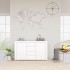 Aparador de madera contrachapada blanco 120x36x69