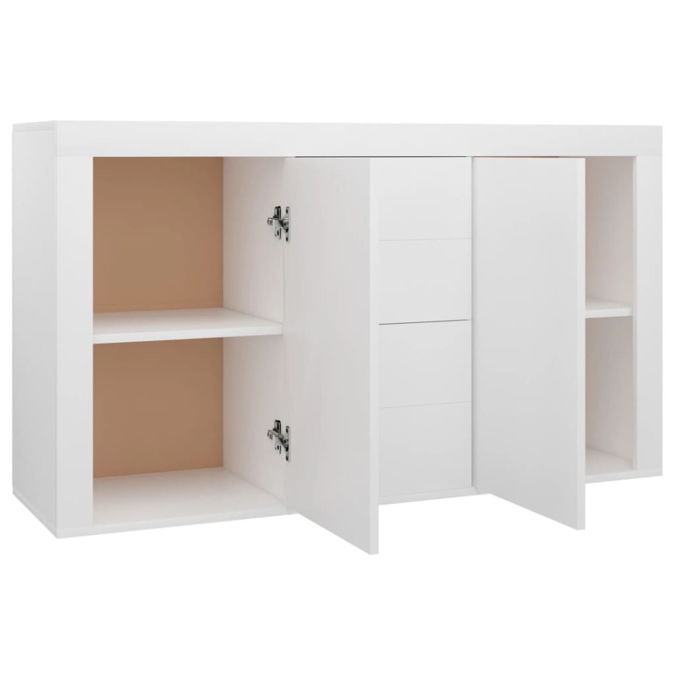 Aparador de madera contrachapada blanco 120x36x69