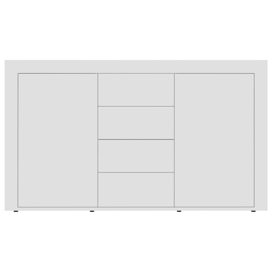 Aparador de madera contrachapada blanco 120x36x69