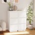 Aparador 2 uds madera maciza de pino blanco 32x34x75