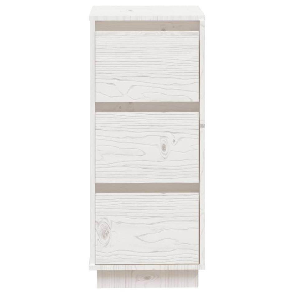 Aparador 2 uds madera maciza de pino blanco 32x34x75