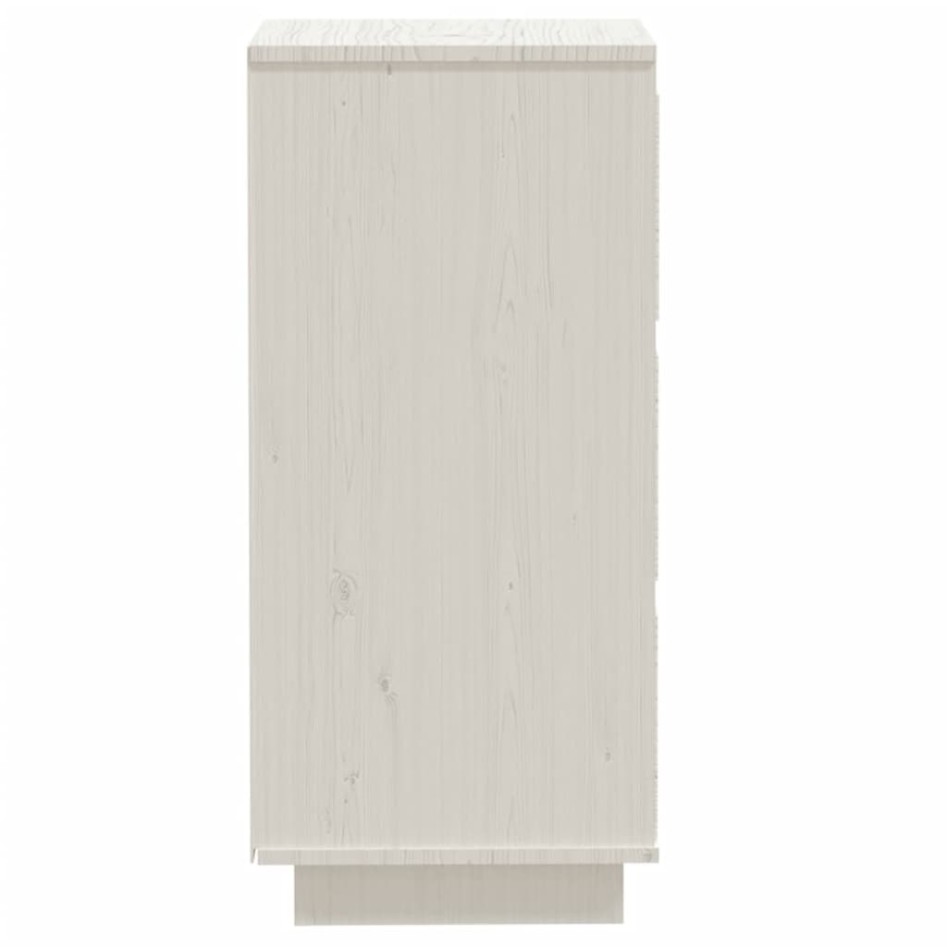 Aparador 2 uds madera maciza de pino blanco 32x34x75