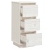 Aparador 2 uds madera maciza de pino blanco 32x34x75