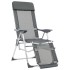 Sillas de camping plegables con reposapiés 2 uds textilene