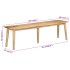 Banco de madera maciza de mango 160x40x45