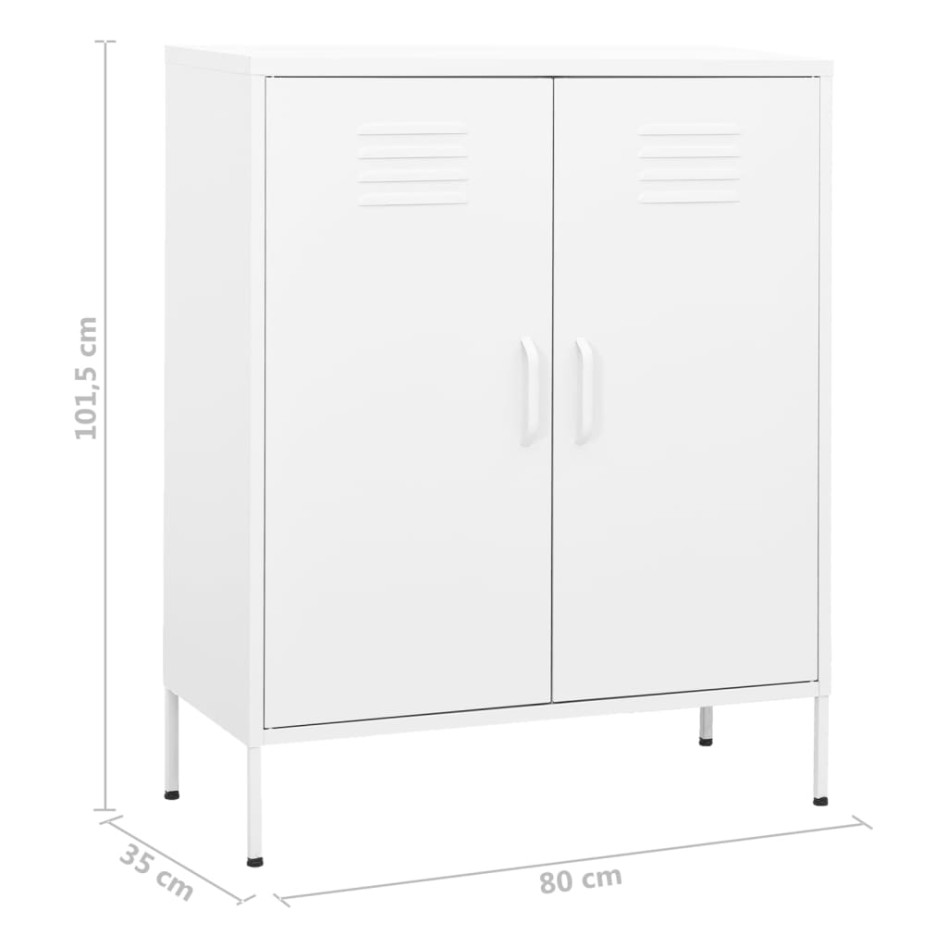 Armario almacenamiento acero blanco 80x35x101,5