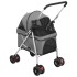 Cochecito para perros plegable tela oxford gris 76x50x100