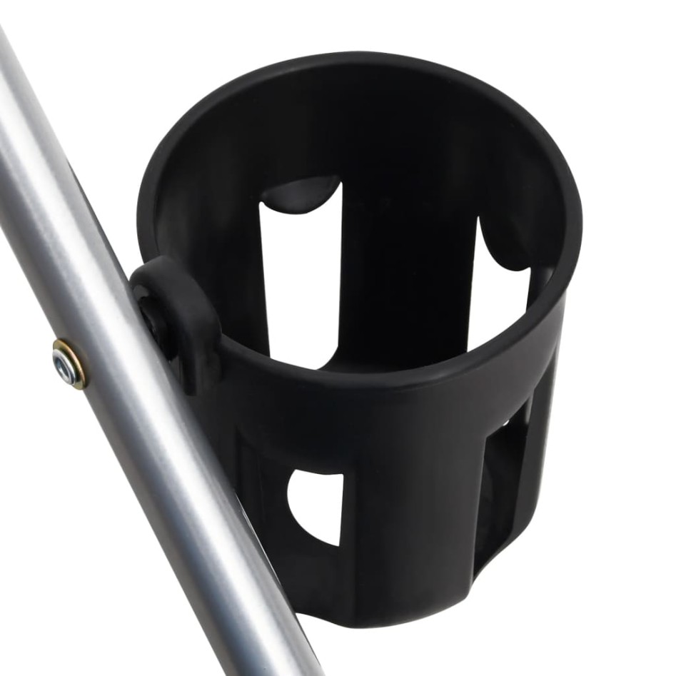 Cochecito para perros plegable tela oxford gris 76x50x100