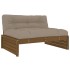 Sofá central madera maciza de pino marrón miel 120x80
