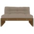 Sofá central madera maciza de pino marrón miel 120x80