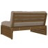 Sofá central madera maciza de pino marrón miel 120x80