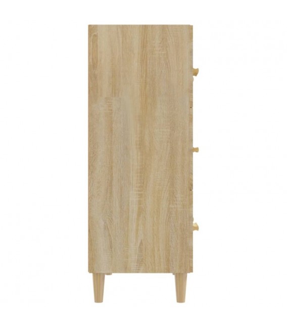 Aparador de madera contrachapada roble Sonoma 70x34x90 cm