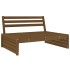 Sofá central madera maciza de pino marrón miel 120x80