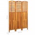 Biombo de 3 paneles madera maciza de acacia 121x2x170