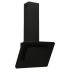 Campana extractora acero inoxidable vidrio templado negro 60
