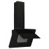 Campana extractora acero inoxidable vidrio templado negro 60