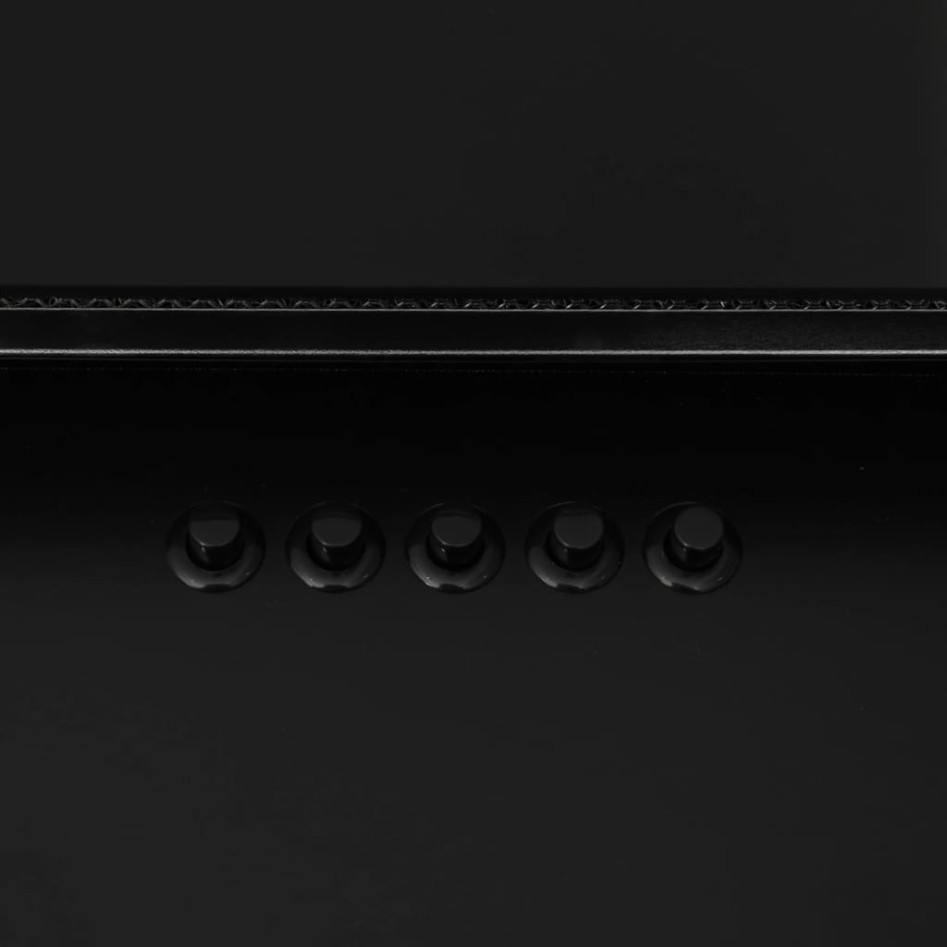 Campana extractora acero inoxidable vidrio templado negro 60