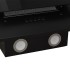 Campana extractora acero inoxidable vidrio templado negro 60