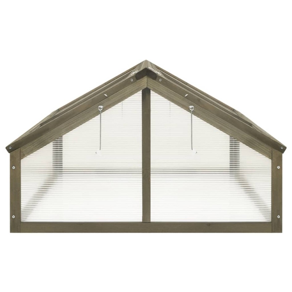 Invernadero de madera de abeto gris 114x80x50
